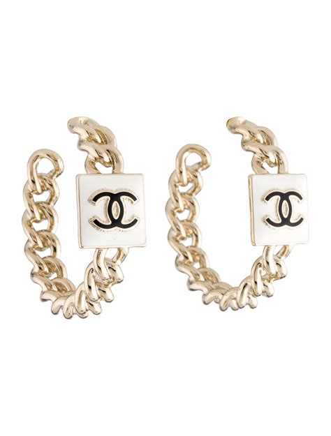 chanel big hoop earrings|chanel inspired hoop earrings.